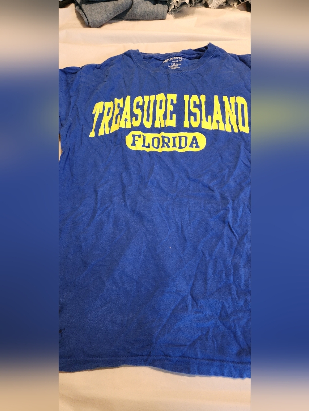 surf style Kids 'Treasure Island Florida' Graphic Tee - Blue & Yellow